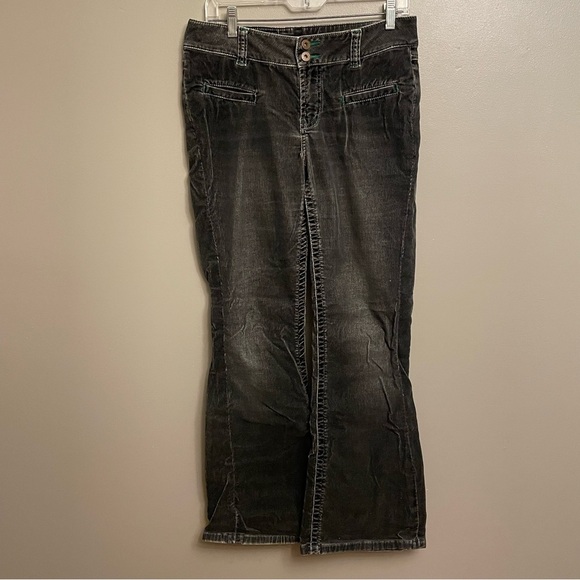 Christopher Blue  black  Corduroy Pants size 8 flair charcoal gray - Picture 1 of 13